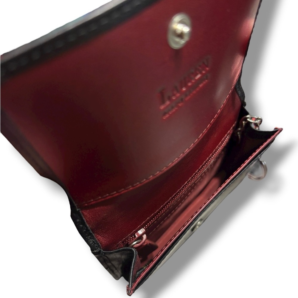 LAUREN RALPH LAUREN Black Leather Keychain Wallet - Picture 9 of 11